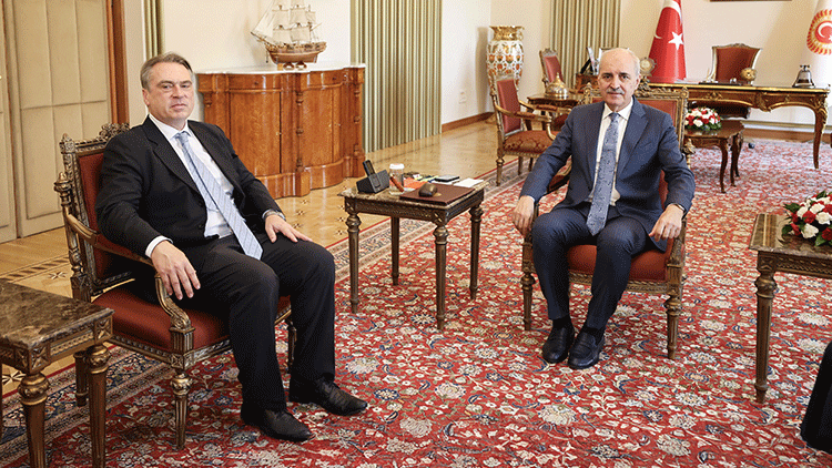TBMM Başkanı Kurtulmuş, Thomas Hans Ossowski'yi kabul etti