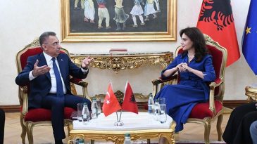 TBMM Dışişleri Komisyonu Başkanı Oktay, Arnavutluk Meclis Başkanı ile g&ouml;r&uuml;şt&uuml;