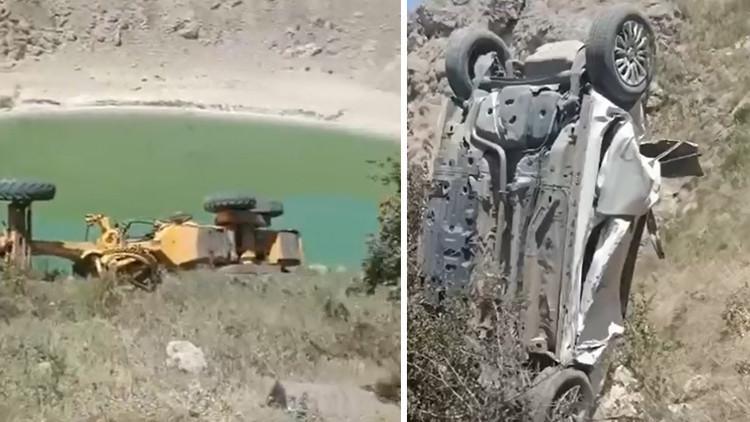 Yemek molası veren operatör el frenini çekmeyi unuttu! Otomobildeki 1 kadın hayatını kaybetti, 1'i yaralı