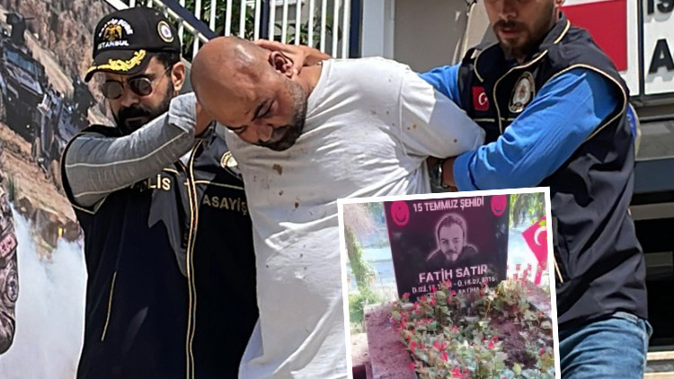 15 Temmuz Şehidinin Mezarına Saldırı: Şüpheli Yakalandı
