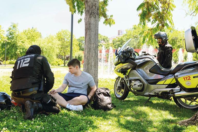 Motosikletli Sağlık Ekipleri Hızla Hareket Halinde