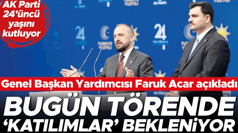 AK Parti 24. Yıl Dönümünü Kutluyor… Törende Katılımlar Bekleniyor