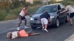 Alkoll&uuml; S&uuml;r&uuml;c&uuml;, &Ccedil;arptığı Kadının &Uuml;zerinden Ge&ccedil;erek Ka&ccedil;maya &Ccedil;alıştı