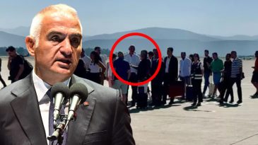 Bakan Ersoy Sıra Beklerken G&ouml;r&uuml;nt&uuml;lendi