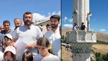 Başka &Ccedil;areleri Yok! Telefon İ&ccedil;in Cami Minaresine Tırmanıyorlar