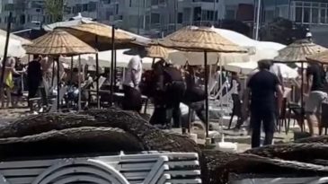 Bursa'daki Halk Plajında Şezlong Tartışması! Tekmeler ve Yumruklarla Arbede Yaşandı