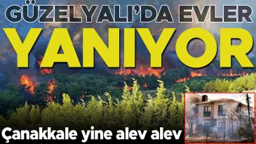&Ccedil;anakkale G&uuml;zelyalı&rsquo;da Ev Yangını… Alevler Hızla Yayılıyor