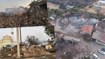 &Ccedil;anakkale'de Orman Yangını İkinci G&uuml;n&uuml;nde: Havadan G&ouml;r&uuml;nt&uuml;ler Geldi