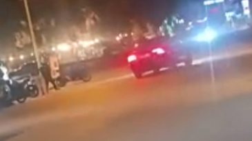 Drift yapıp, kendisini uyaranları bı&ccedil;akla tehdit etti! Polisten ka&ccedil;arken dere yatağına d&uuml;şt&uuml;