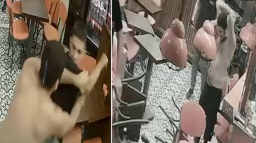 Ensesine Bı&ccedil;ak Saplanan Gen&ccedil; Hastaneye Kaldırıldı! Sarıyer'de Şok Anlar Kameralara Yansıdı