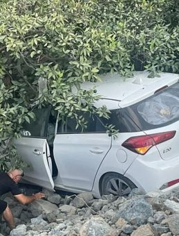 Hatay'da Kontrolden Çıkan Otomobil Bahçeye Uçtu: 1 Yaralı