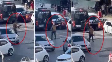 İstanbul'da Pompalı T&uuml;fekle Tehdit Anları Kamerada Kaydedildi