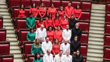 İtalya Parlamentosu&rsquo;nda Filistin Protestosu