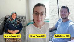 Kazada Hayatını Kaybeden Anne, Oğlu ve Kızı Defnedildi