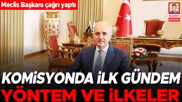Meclis Başkanı'ndan Çağrı: Komisyonda İlk Gündem Yöntem ve İlkeler