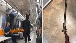 Metroda Tavşan Kostümü ve Tüfekle Dolaşan Kişi: Sosyal Medyada Gündem Olan Görüntülere Maskeli Parti Açıklaması!