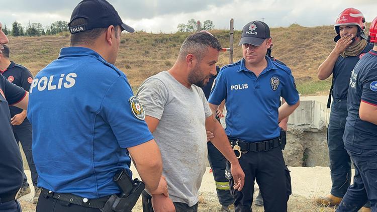 Niyeti kötüydü! İtfaiye kurtardı, polis gözaltına aldı