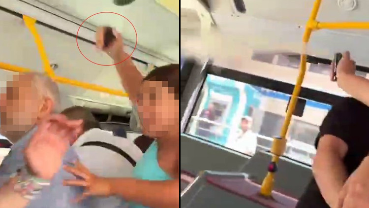 Otobüste Ortalığı Karıştıran Kavga! Şoföre Biber Gazı Sıktı