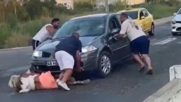 Önce çarptı sonra ezmeye çalıştı