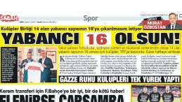 SABAH Spor Yine Gündemi Belirledi