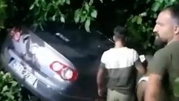 Sakarya'da Otomobil Ağaçlık Alana Devrildi: Yaralılar Var