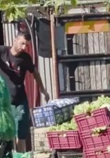 Sebze Y&uuml;kl&uuml; Kamyonet Devrildi: 2 Yaralı
