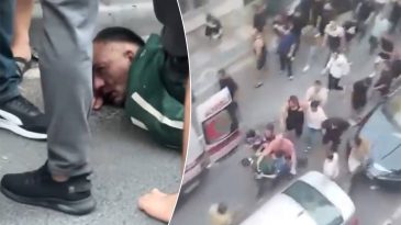 Sokak Ortasında Kadına Bı&ccedil;aklı Saldırı: Lin&ccedil; Girişimi Yaşandı