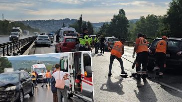TEM Otoyolu'nda 10 Ara&ccedil; Zincirleme Kaza Ge&ccedil;irdi