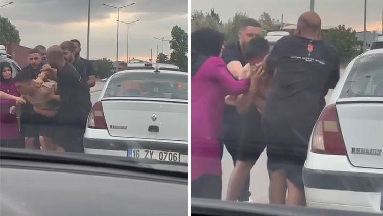 Trafikte Tekmeli-Yumruklu Kavga