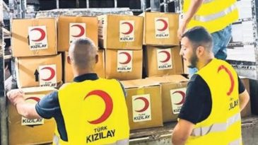 T&uuml;rk Kızılay&rsquo;dan Filistin&rsquo;e 1200 Gıda Kolisi Yardımı