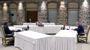 T&uuml;rkiye, İtalya ve Libya İşbirliği Zirvesi Dolmabah&ccedil;e'de Ger&ccedil;ekleşti