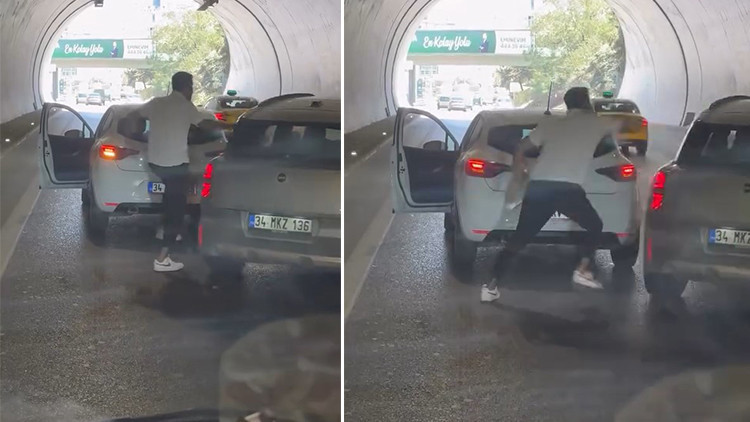 Ümraniye'de Tünelde Yol Verme Tartışması