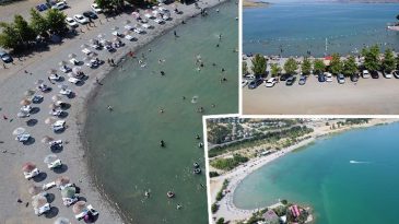 Yurt dışından bile gelenler var! Bu sahil Bodrum'da değil Doğu Anadolu'daki 8 bin n&uuml;fuslu il&ccedil;ede | Tesislerde yer kalmadı
