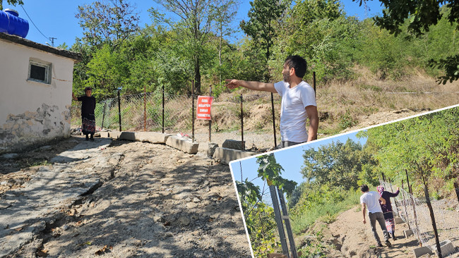 10 Yıllık Yol, Beton Bloklarla Kapandı! Aile İsyan Etti: Yangında Ne Yapacağız?