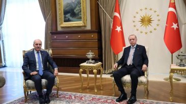 Başkan Erdoğan, TBMM Başkanı Kurtulmuş&rsquo;u Ağırladı