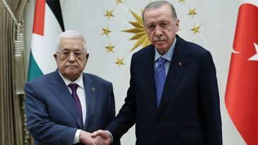 Cumhurbaşkanı Erdoğan, Filistin Başkanı Mahmud Abbas ile Buluştu