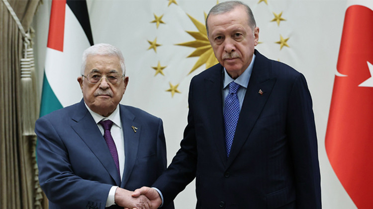 Cumhurbaşkanı Erdoğan, Filistin Başkanı Mahmud Abbas ile Buluştu