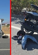 Elazığ'da Motosiklet ile &Ccedil;arpışan Otomobil Yan Yattı: 1'i Ağır 2 Yaralı!