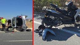 Elazığ&apos;da Motosiklet ile Çarpışan Otomobil Yan Yattı: 1&apos;i Ağır 2 Yaralı!
