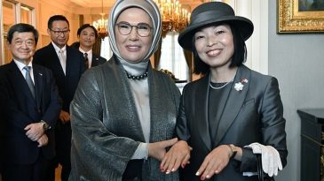 Emine Erdoğan, Japonya Prensesi Mikasa ile G&ouml;r&uuml;şme Ger&ccedil;ekleştirdi