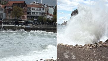 Fırtına Etkisini Artırdı! Kentte Dalga Boyu 5 Metreyi Aştı