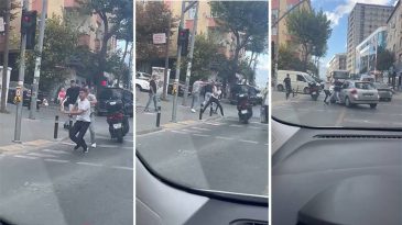 Gaziosmanpaşa'da Trafikte Yol Verme Kavgası: Sopayla Saldıranları Biber Gazıyla Kovaladı