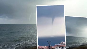 İskenderun'da Fırtına Sonrasında Hortum G&ouml;r&uuml;nt&uuml;lendi!