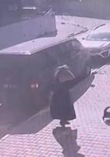 İstanbul – Sultangazi'de Y&uuml;r&uuml;y&uuml;şteki Kadın ile K&ouml;peğine Kedinin Saldırısı G&ouml;r&uuml;nt&uuml;lendi