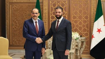 MİT Başkanı İbrahim Kalın, Suriye Cumhurbaşkanı Şara ile G&ouml;r&uuml;şt&uuml;! "T&uuml;rkiye Her T&uuml;rl&uuml; Desteği Vermeye Hazır"