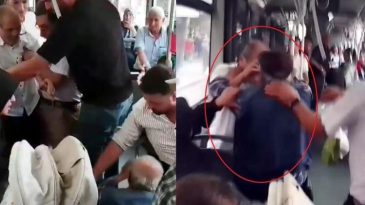 Otob&uuml;ste &Ouml;nce Binme Kavgası: Yumruklar Havada U&ccedil;uştu