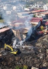 Samsun'da Fabrikada Korkutan Yangın: Hasar Sabah Saatlerinde G&ouml;z &Ouml;n&uuml;ne Serildi!