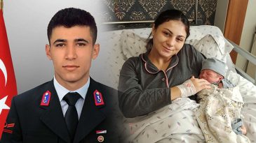 Şehit jandarma d&uuml;n toprağa verilmişti, bug&uuml;n bebeği d&uuml;nyaya geldi | Bebeğe babasının ismi verildi