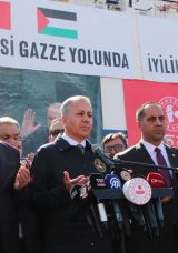 '17. İyilik Gemisi' Gazze'ye uğurlandı; Bakan Yerlikaya "Gazze yalnız değil"