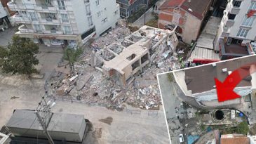 12 bina m&uuml;h&uuml;rlendi; 45 aile tahliye edildi! Gebze&rsquo;de yıkılan binanın &ccedil;evresi drone ile g&ouml;r&uuml;nt&uuml;lendi